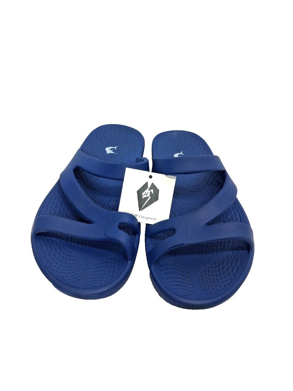 Reel Legends Women's Blue Soft Padded Cushion Comfortable Slip-On Sandals 8W